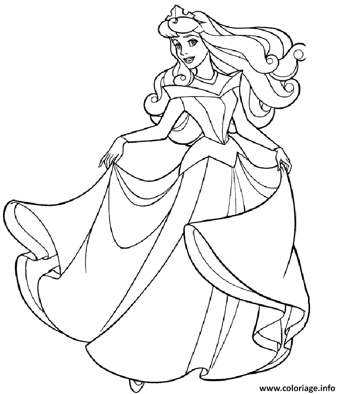 Dessin aurore princesse 19 Coloriage Gratuit à Imprimer