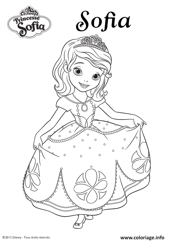 Dessin princesse disney sofia 2 Coloriage Gratuit à Imprimer