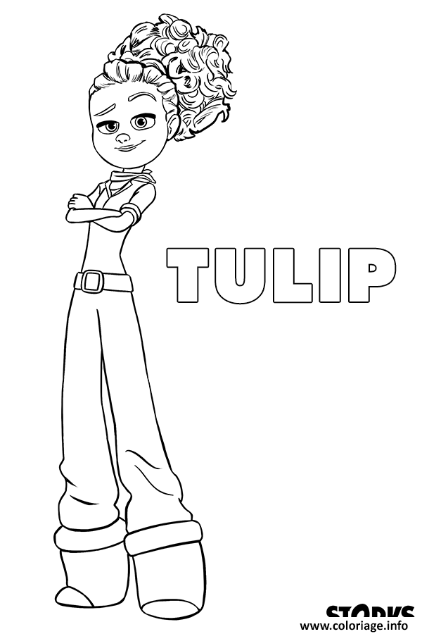 Dessin cigognes et compagnie film Tulip Coloriage Gratuit à Imprimer