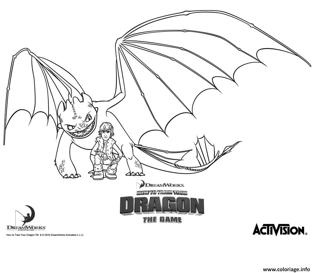 Coloriage Dragons Le Film Train Dragon Hiccup Fury2 Dessin à Imprimer