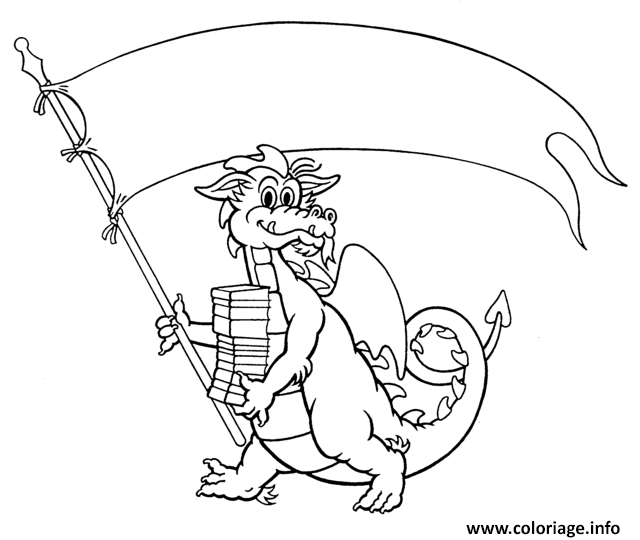 Dessin dragon 99 Coloriage Gratuit à Imprimer