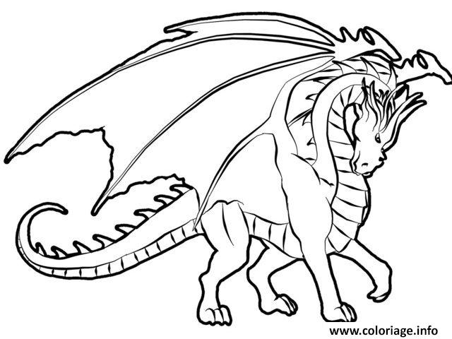 Dessin dragon 1 Coloriage Gratuit à Imprimer