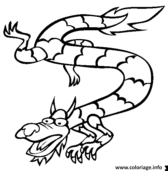 Dessin dragon 297 Coloriage Gratuit à Imprimer