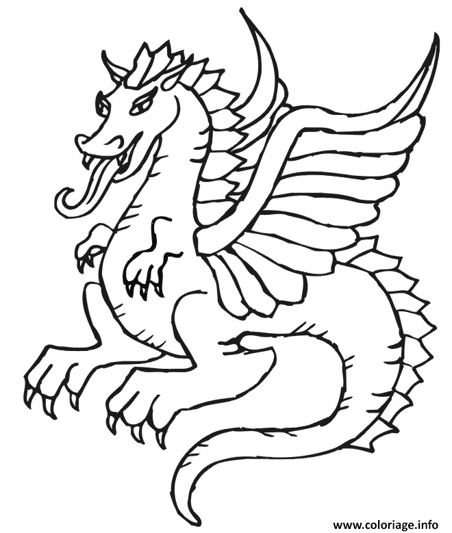 Coloriage Dragon 77 Dessin à Imprimer