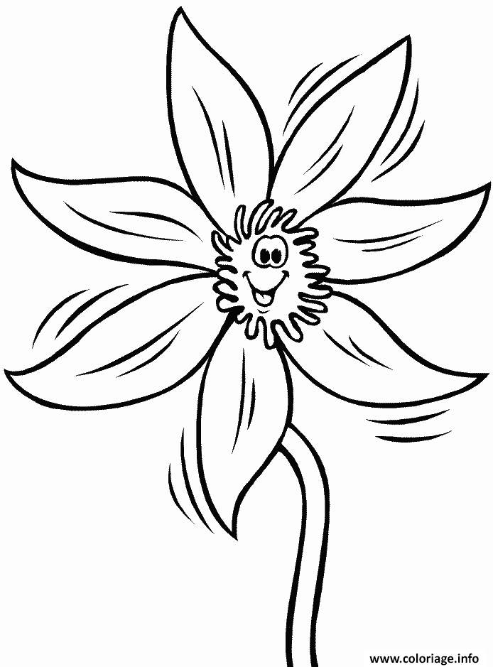 Dessin fleur personnage 2 Coloriage Gratuit à Imprimer