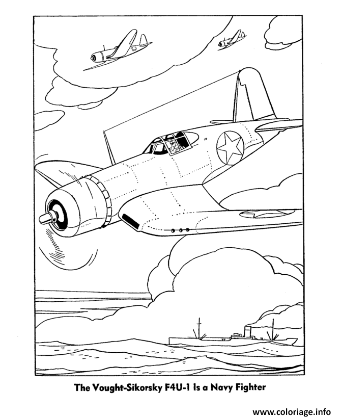 Dessin avion de guerre 29 Coloriage Gratuit à Imprimer