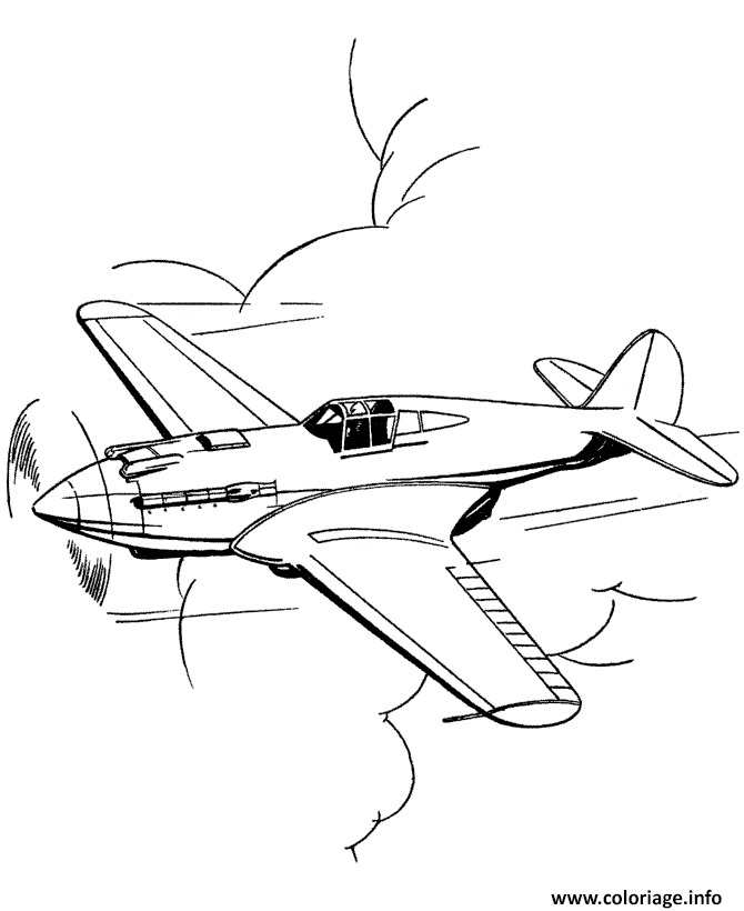 Dessin avion de guerre 8 Coloriage Gratuit à Imprimer