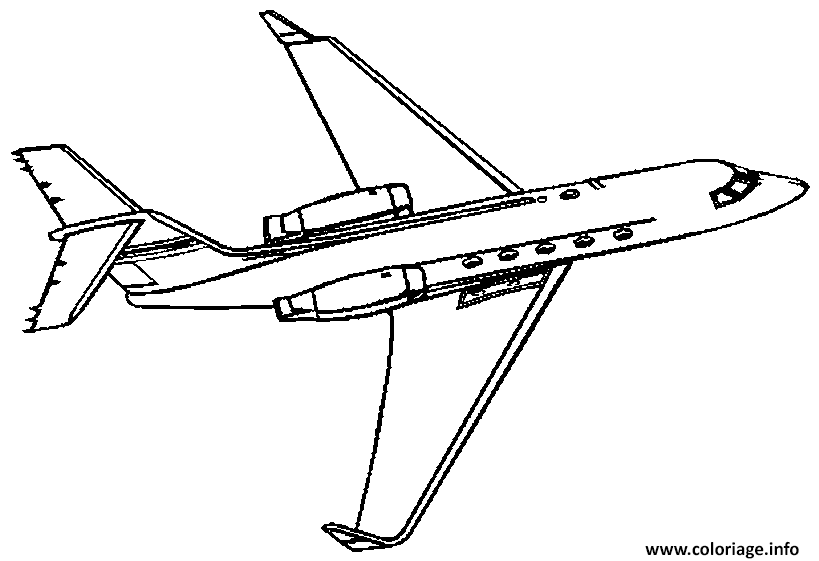 Dessin avion 3 Coloriage Gratuit à Imprimer