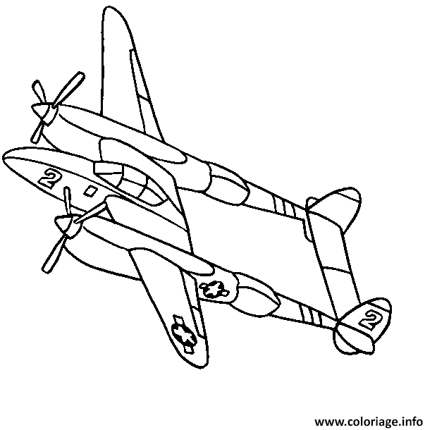 Dessin avion de guerre 38 Coloriage Gratuit à Imprimer