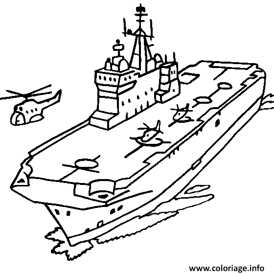 Dessin porte avion 36 Coloriage Gratuit à Imprimer