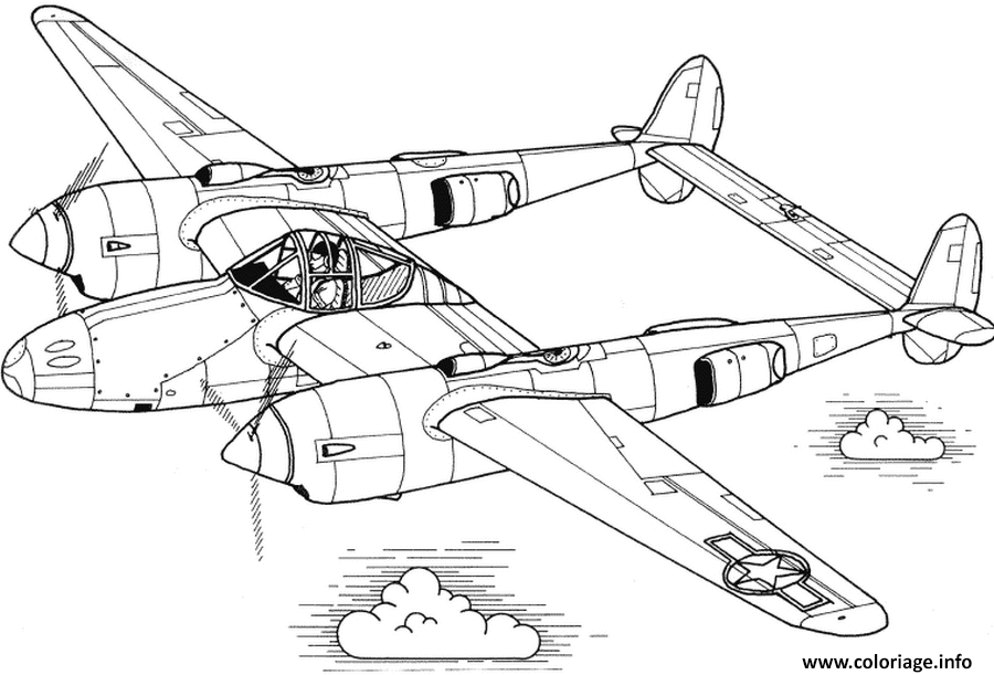 Dessin avion 100 Coloriage Gratuit à Imprimer