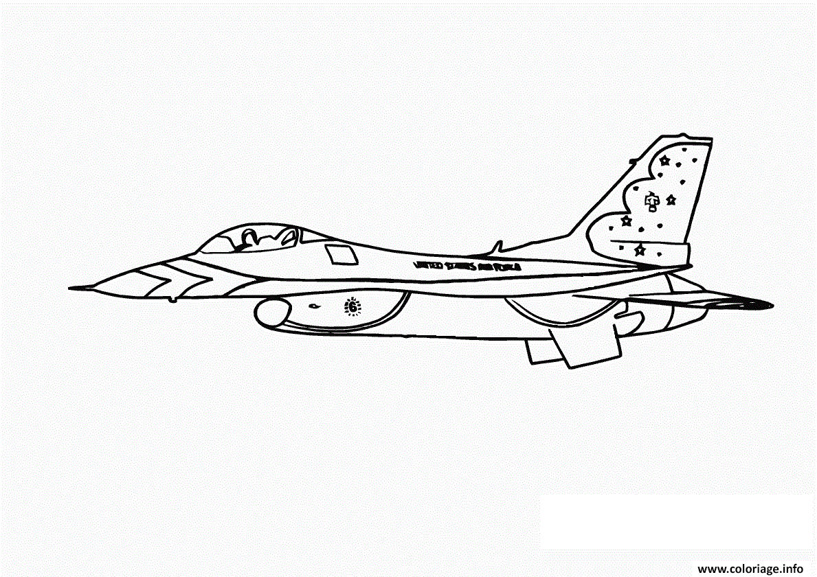 Dessin avion de chasse 37 Coloriage Gratuit à Imprimer