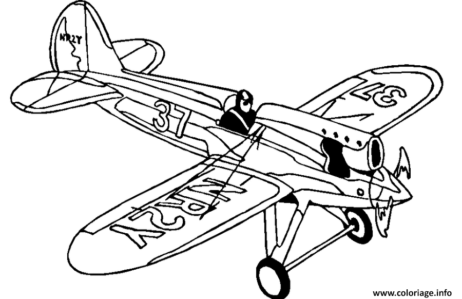 Coloriage Avion dessin
