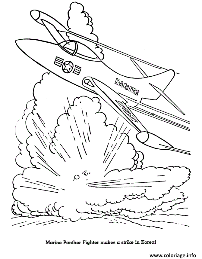 Dessin avion de chasse 29 Coloriage Gratuit à Imprimer