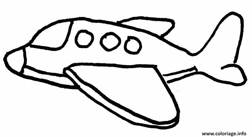Dessin dessin d un petit avion Coloriage Gratuit à Imprimer