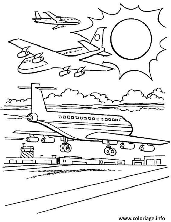 Dessin avion 16 Coloriage Gratuit à Imprimer