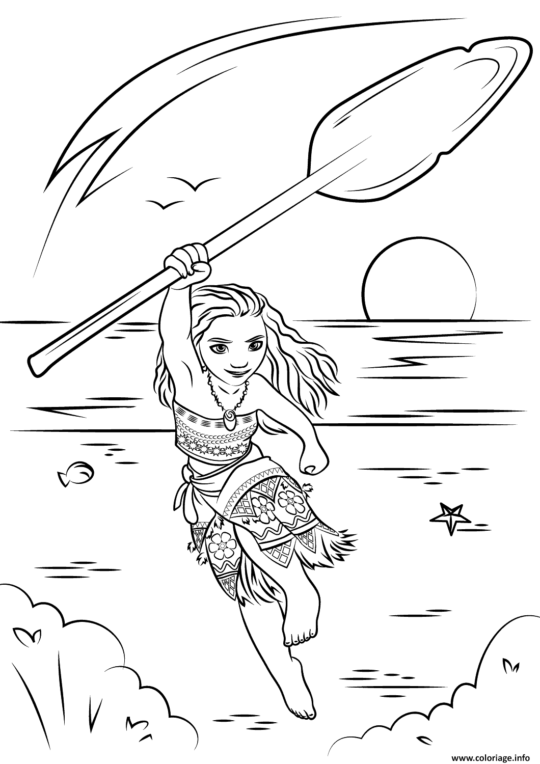 Dessin vaiana moana disney Coloriage Gratuit à Imprimer