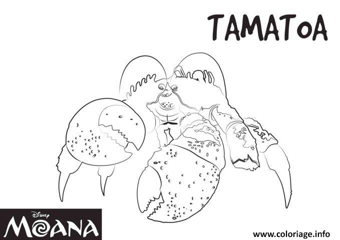 Dessin tamatoa de vaiana moana disney Coloriage Gratuit à Imprimer