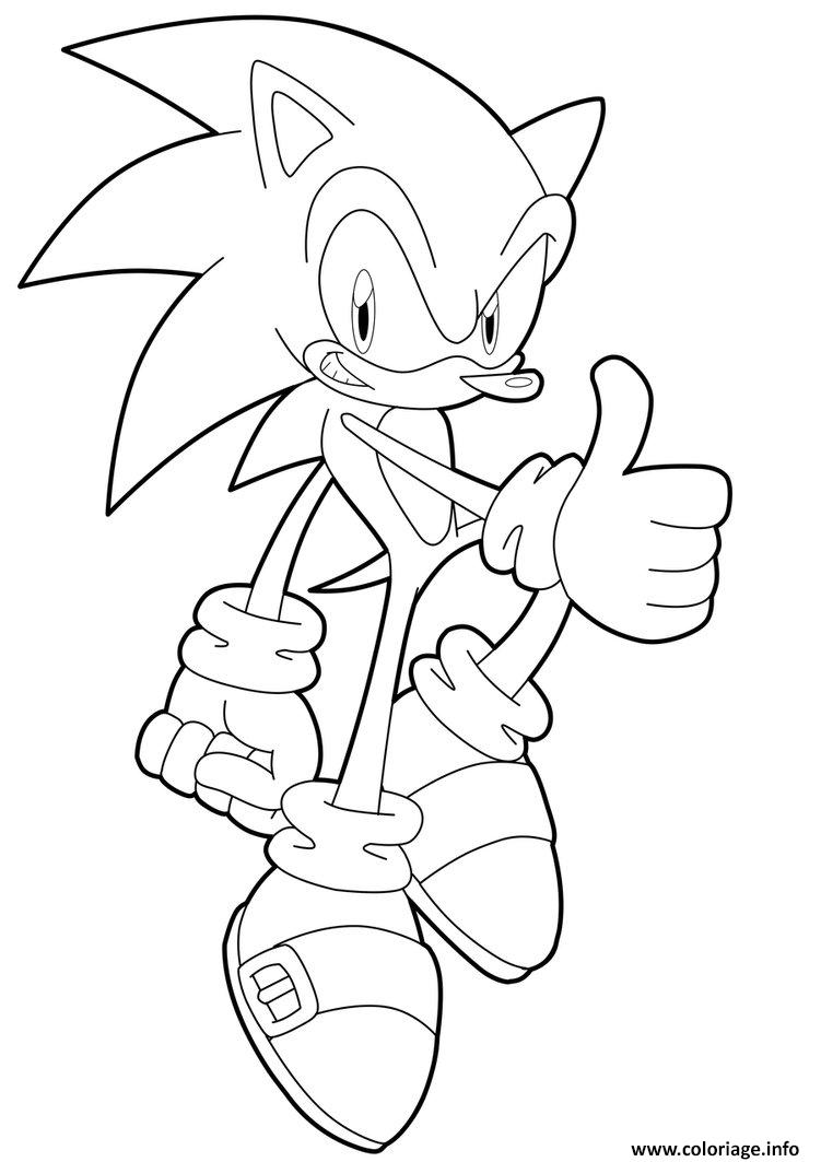 Coloriage Sonic 184 dessin