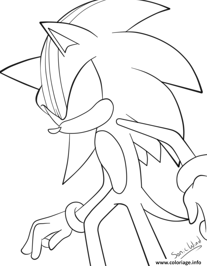 Coloriage Super Sonic 124 dessin
