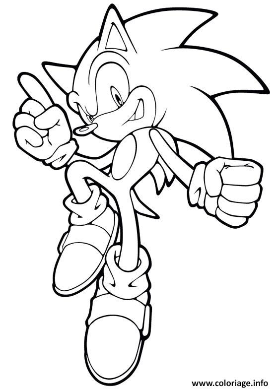 Coloriage A Imprimer Sonic