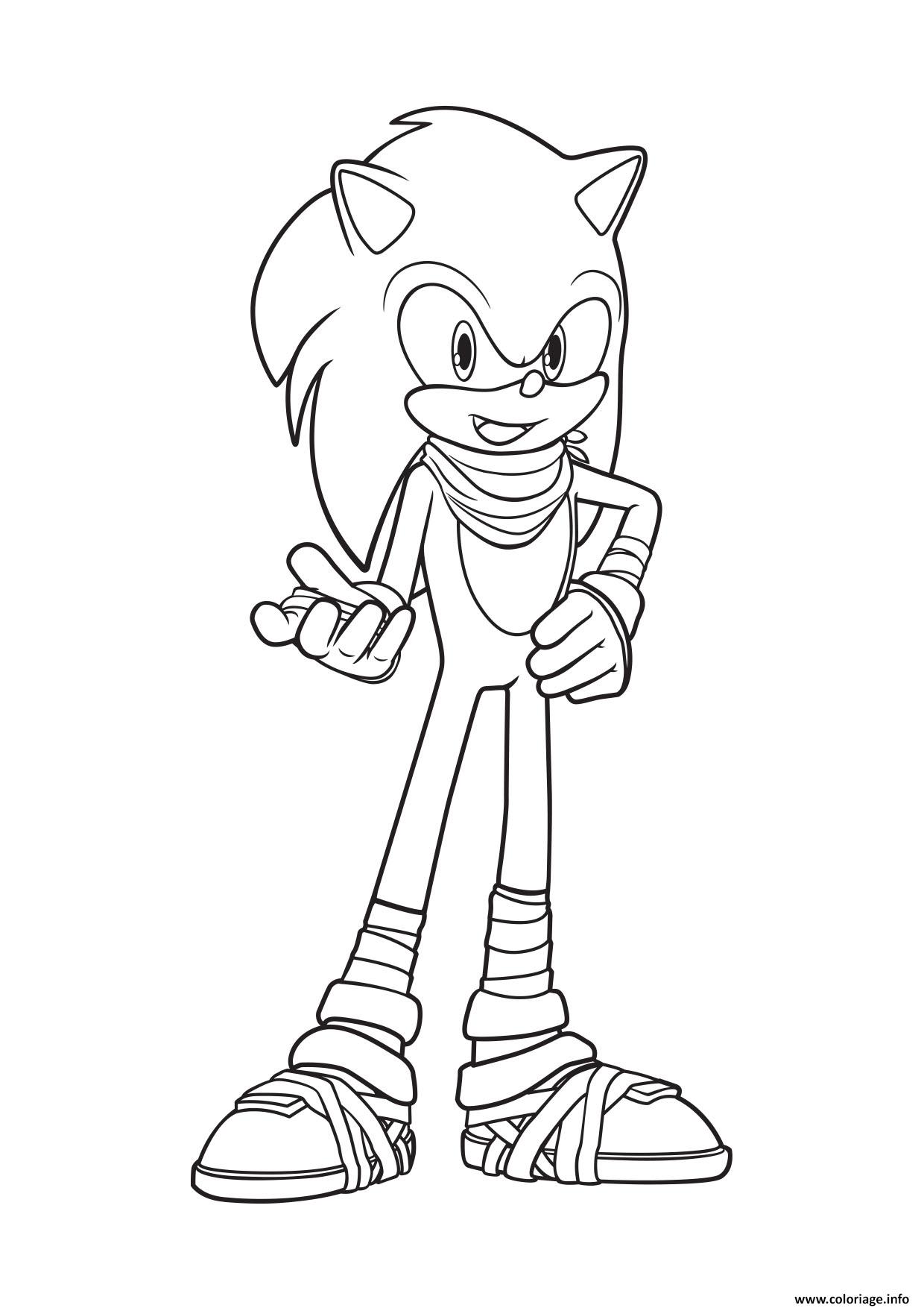 Coloriage super sonic  JeColorie.com