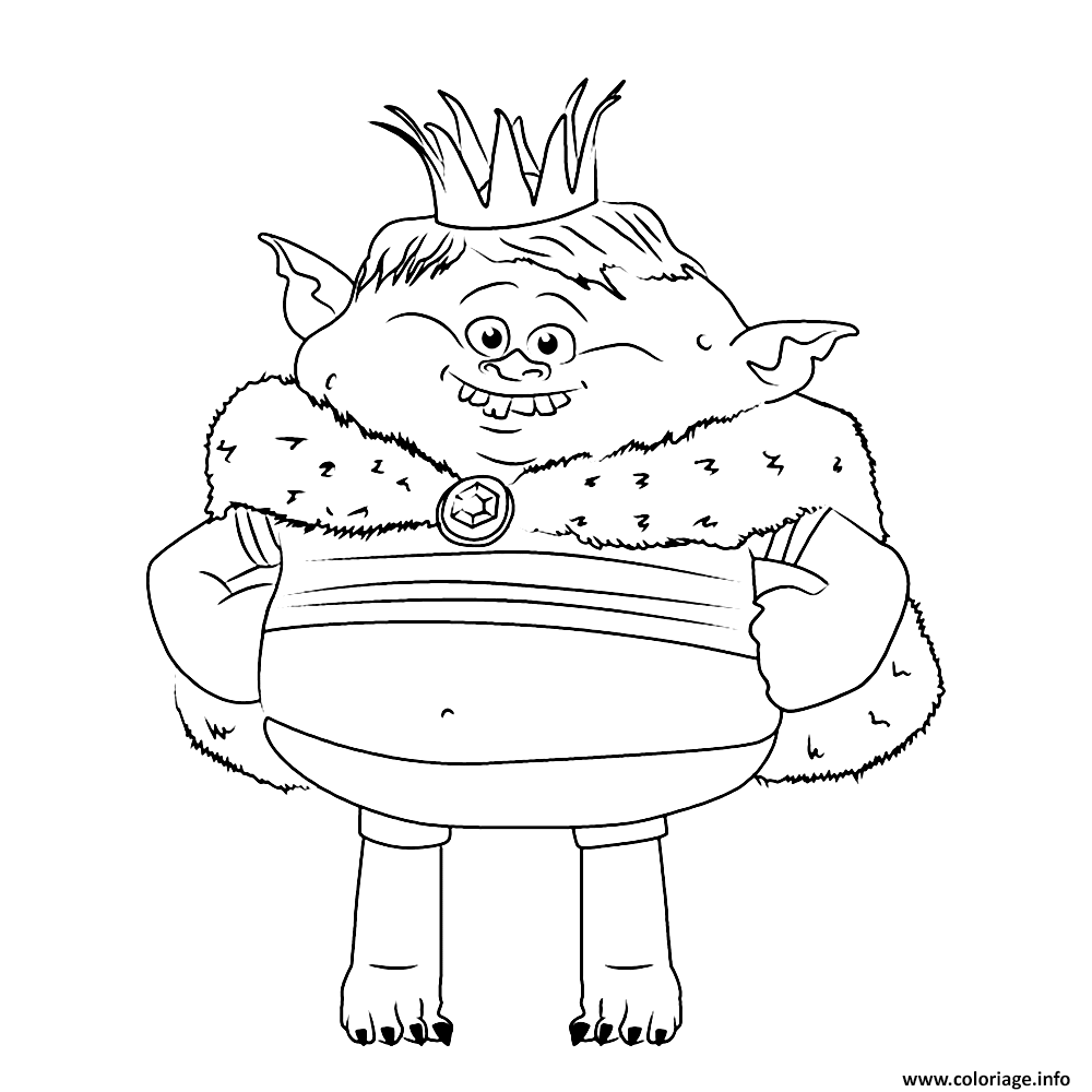 Dessin Prince Gristle from trolls Coloriage Gratuit à Imprimer