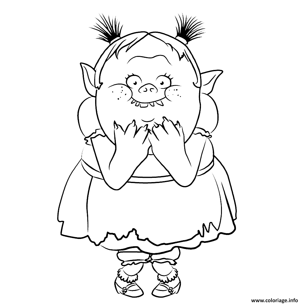 Dessin Ugly Bridget from Bergens Trolls Coloriage Gratuit à Imprimer