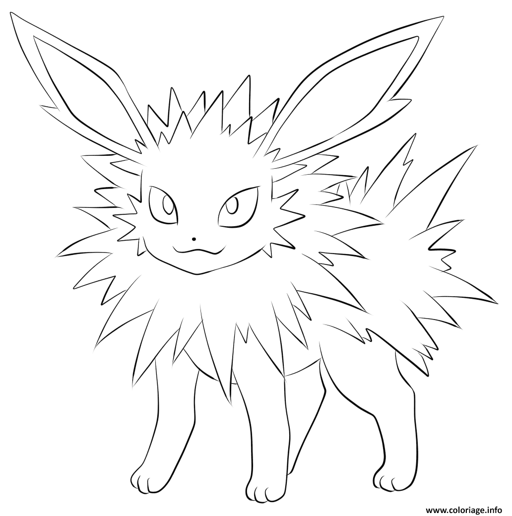 Dessin jolteon Coloriage Gratuit à Imprimer