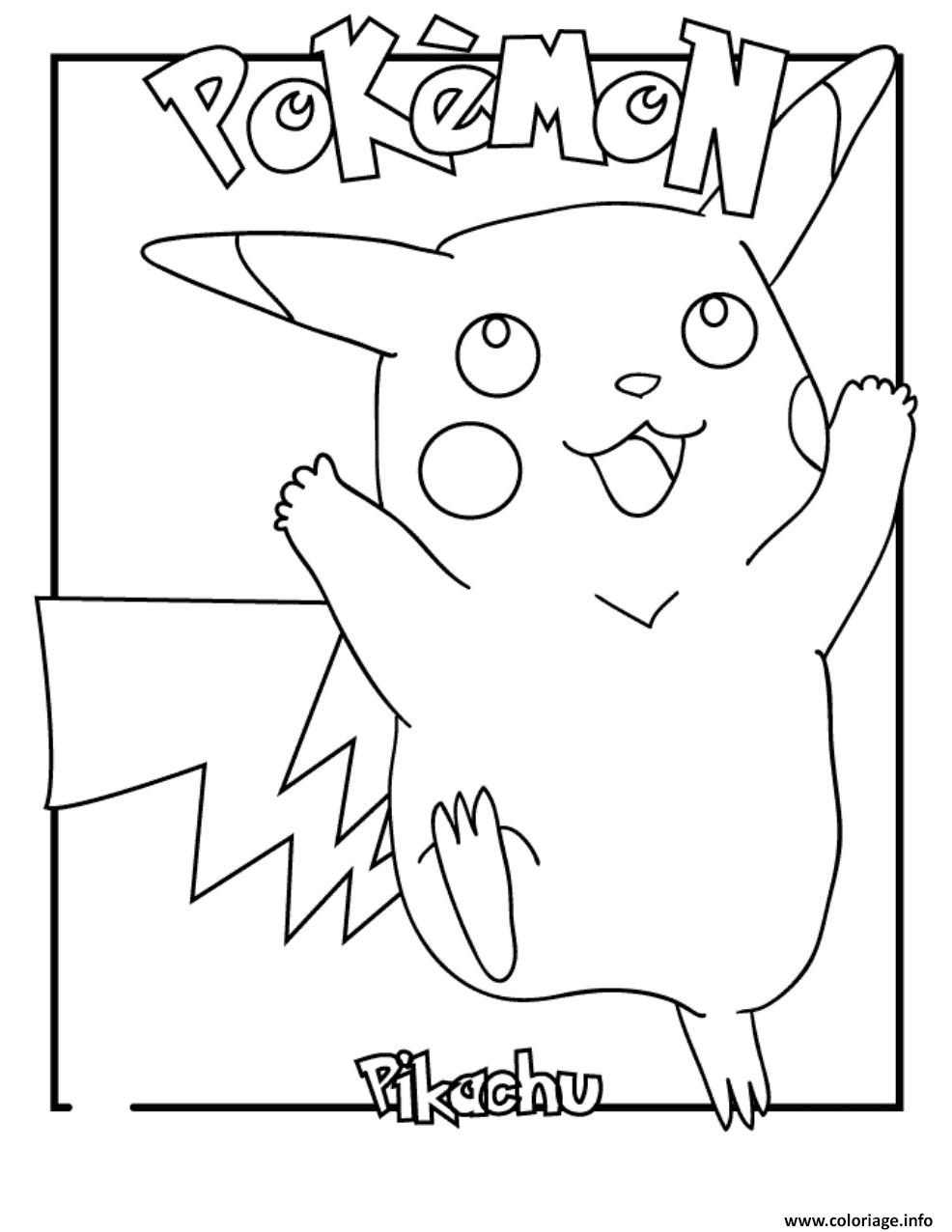 Dessin pokemon pikachu s6fdf Coloriage Gratuit à Imprimer
