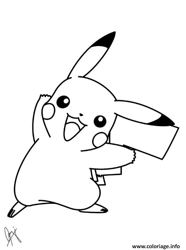 Dessin pikachu 287 Coloriage Gratuit à Imprimer