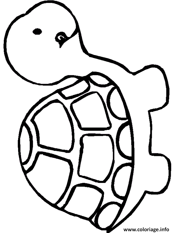 Dessin tortue facile 15 Coloriage Gratuit à Imprimer