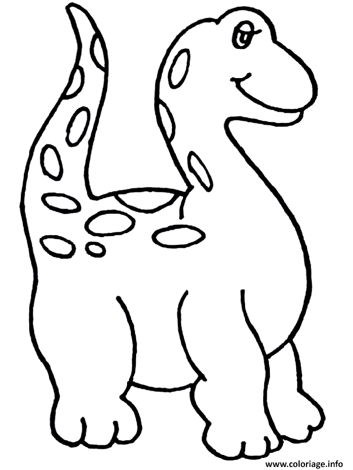 Dessin dinosaure facile 5 Coloriage Gratuit à Imprimer