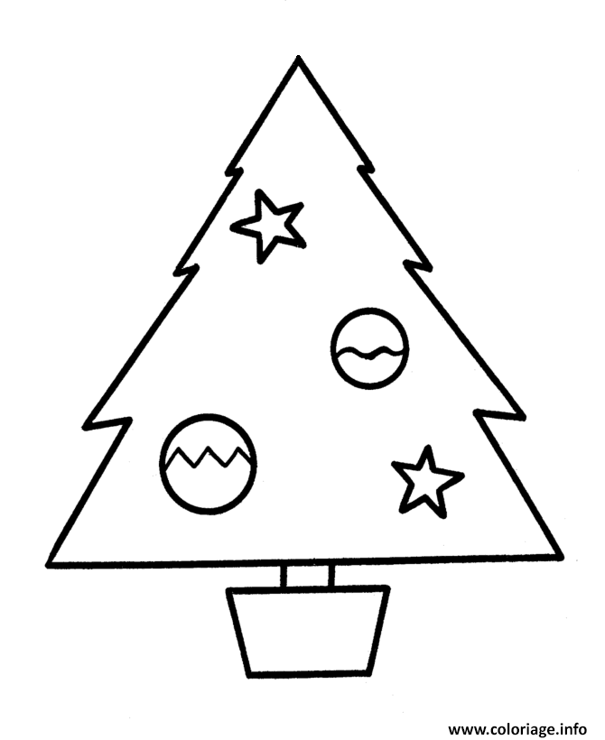 Dessin sapin noel facile 85 Coloriage Gratuit à Imprimer