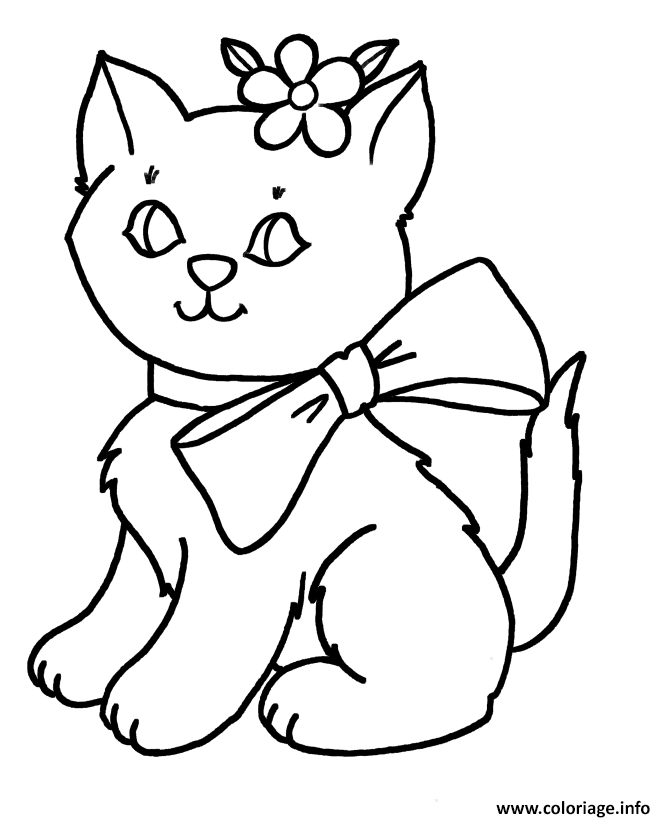 Dessin chat mignon facile 32 Coloriage Gratuit à Imprimer