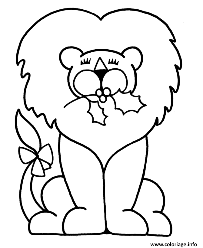 Dessin lion facile 61 Coloriage Gratuit à Imprimer