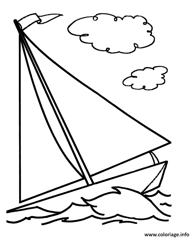 Dessin voilier facile 34 Coloriage Gratuit à Imprimer