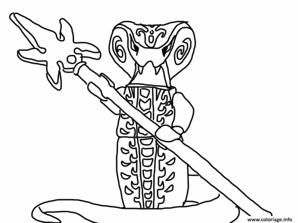 Coloriage lego ninjago serpent  JeColorie.com