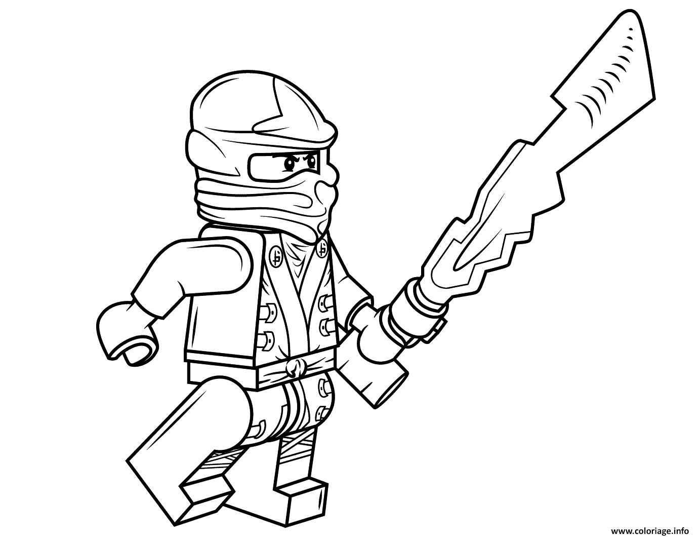 Dessin lego ninjago cole Coloriage Gratuit à Imprimer