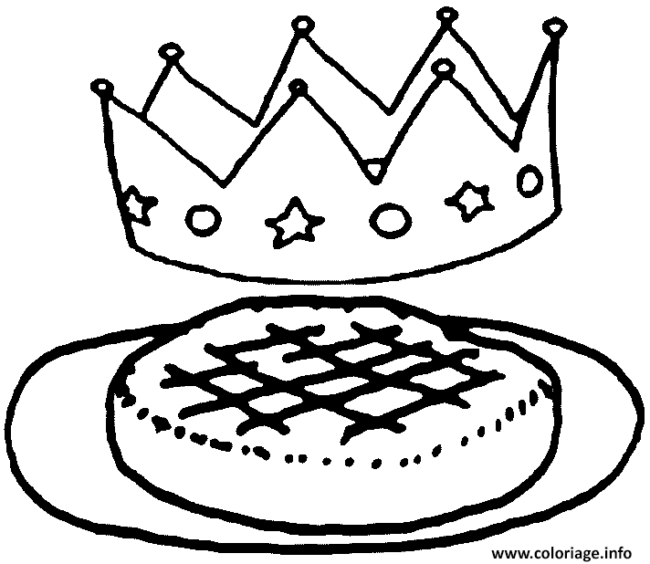 Coloriage Galette Des Rois Et La Couronne Dessin Galette Des Rois