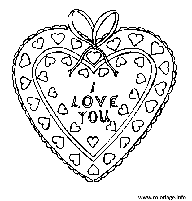 Dessin coeur saint valentin 144 Coloriage Gratuit à Imprimer
