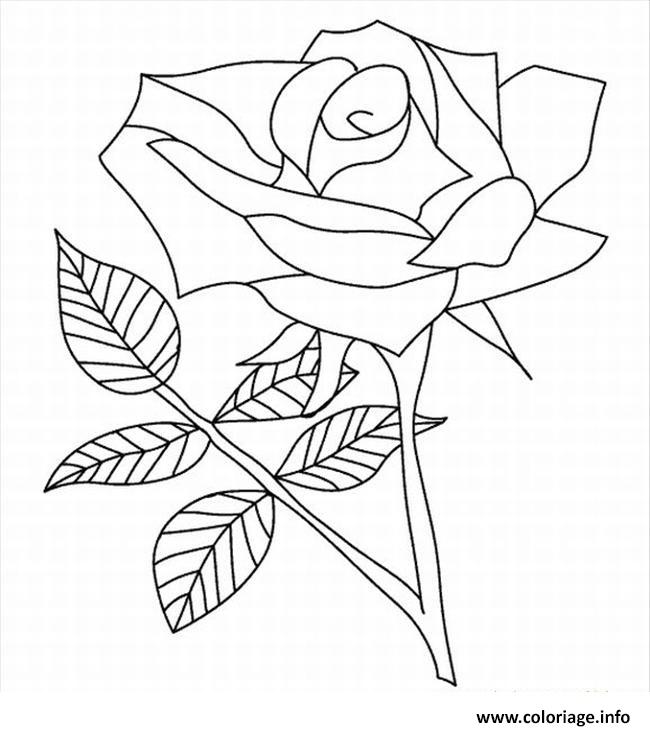 Dessin roses 49 Coloriage Gratuit à Imprimer