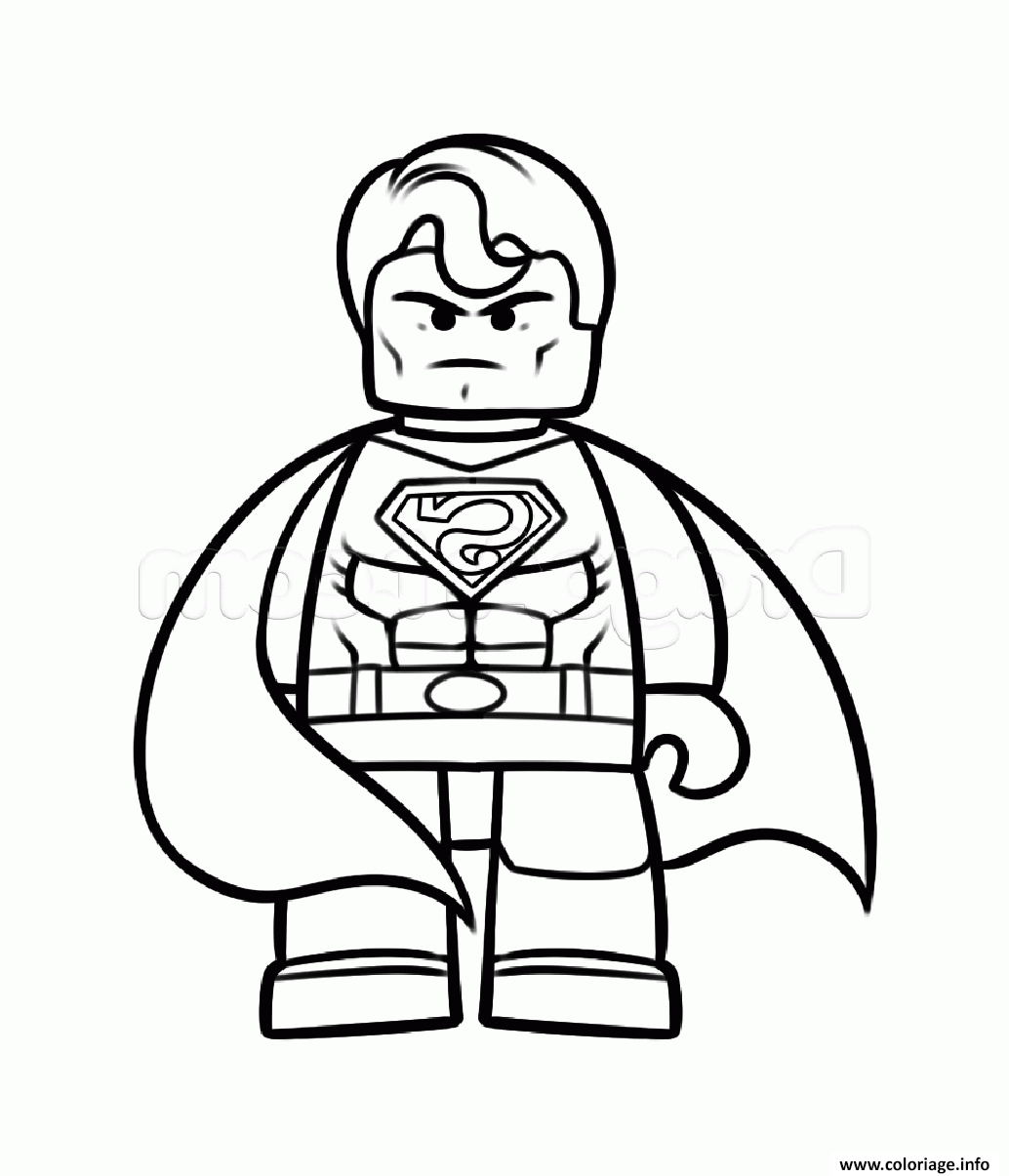 Dessin superman vs batman lego fache Coloriage Gratuit à Imprimer