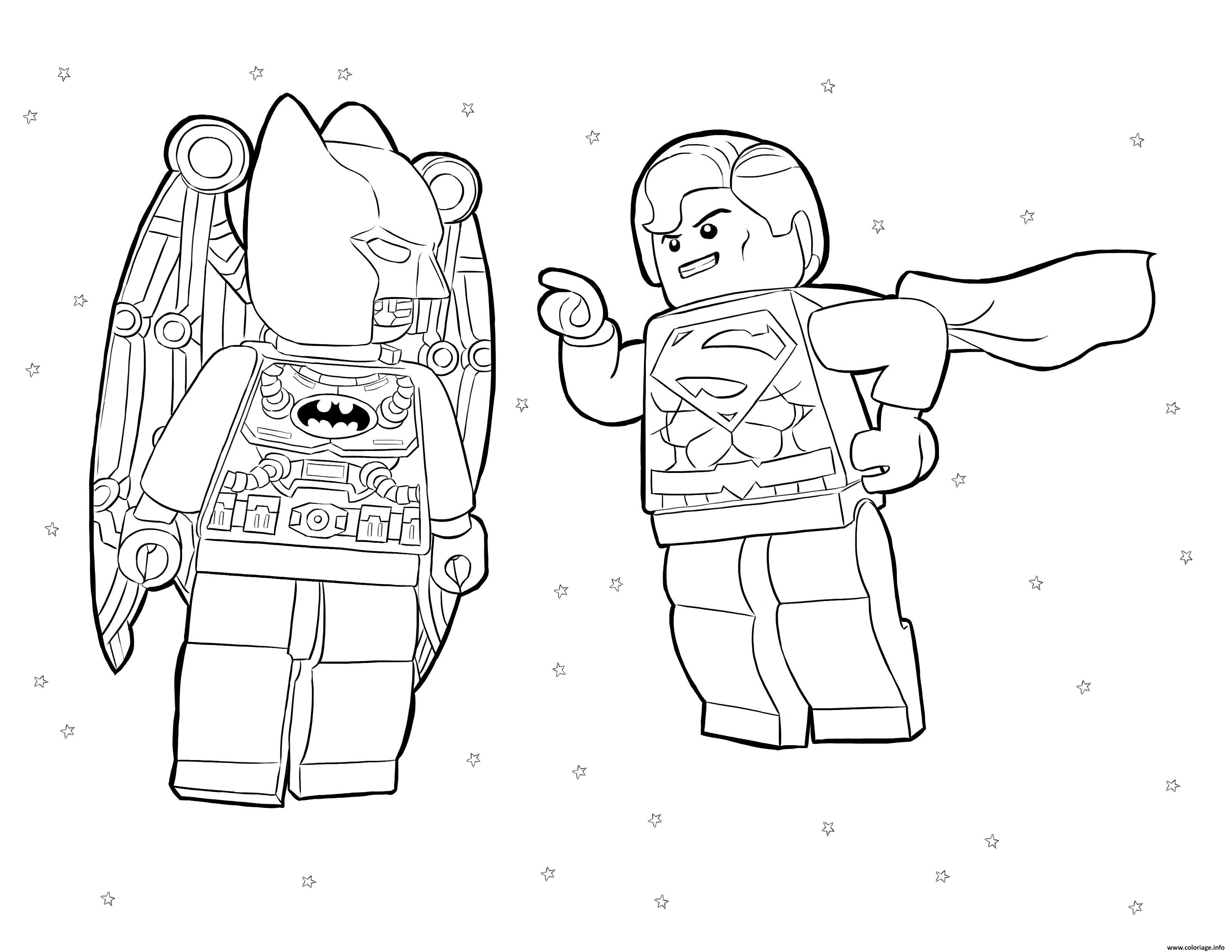 Dessin batman vs superman lego movie Coloriage Gratuit à Imprimer