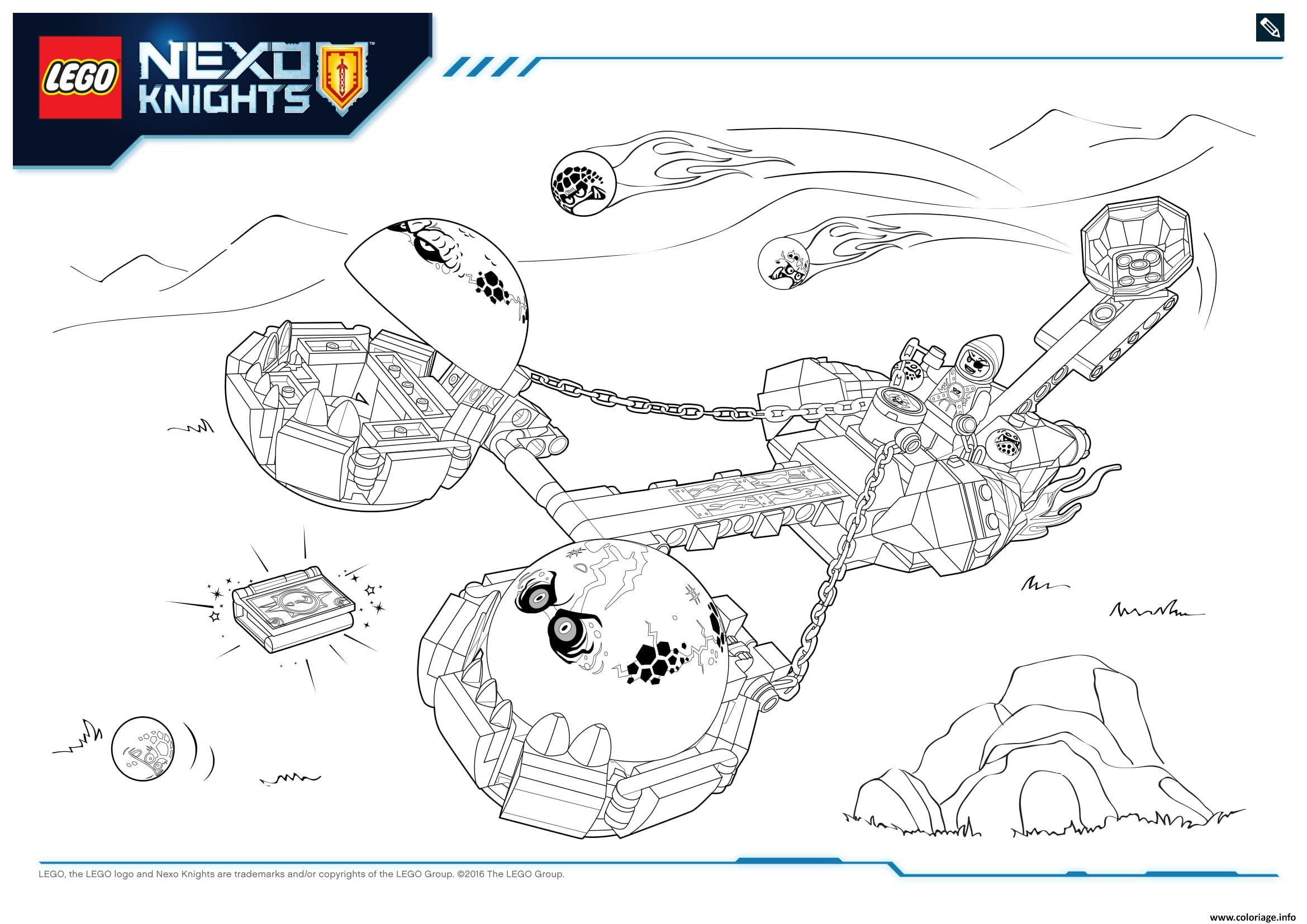 Dessin Lego Nexo Knights LE REPAIRE VOLCANIQUE DE JESTRO 3 Coloriage Gratuit à Imprimer