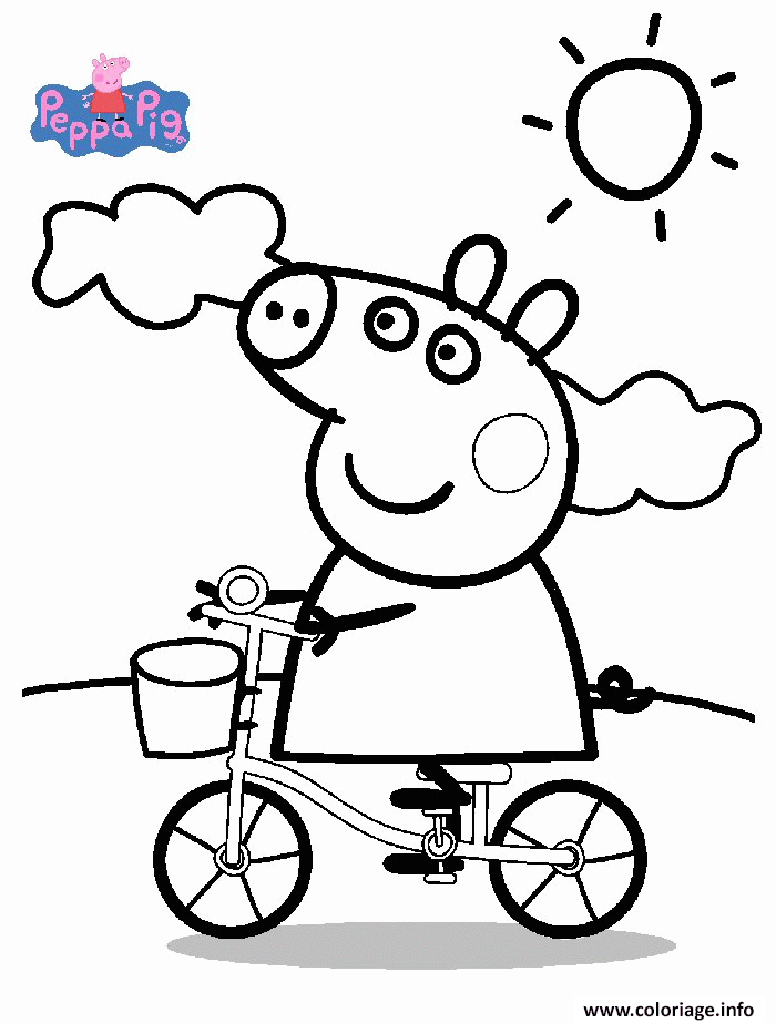 Coloriage peppa pig 4  JeColorie.com