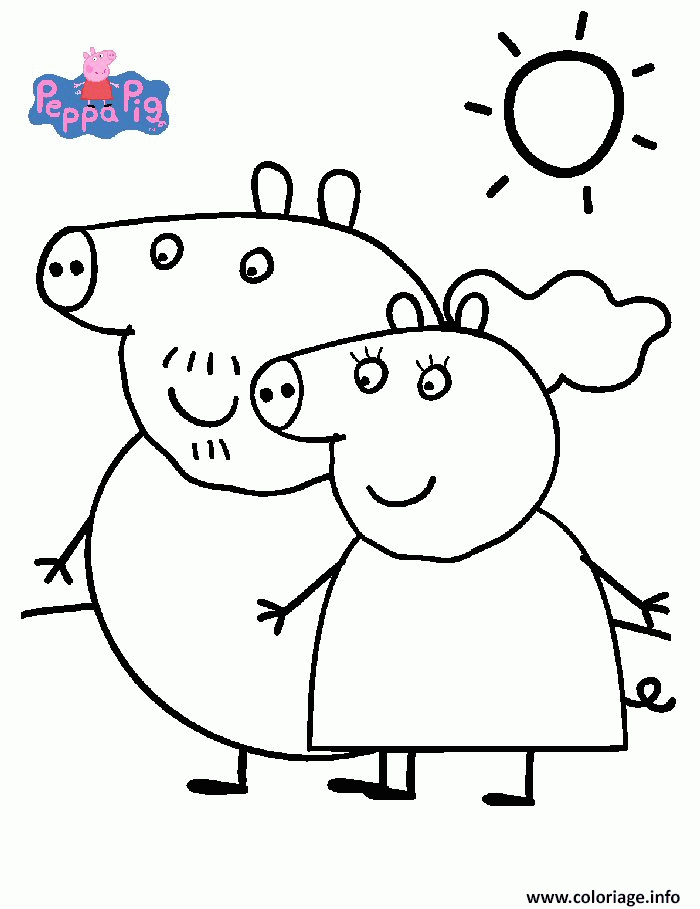 Dessin peppa pig 140 Coloriage Gratuit à Imprimer