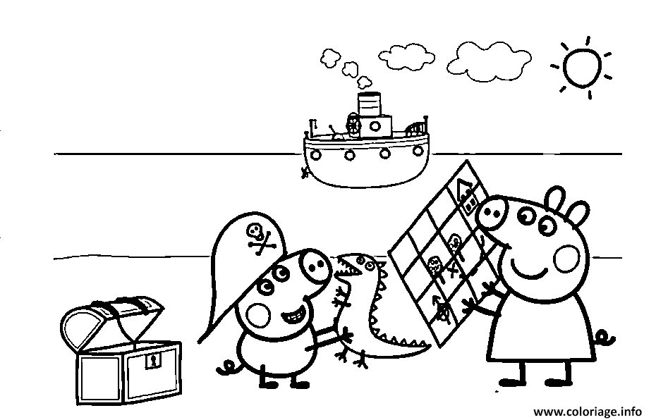 Dessin peppa pig 225 Coloriage Gratuit à Imprimer