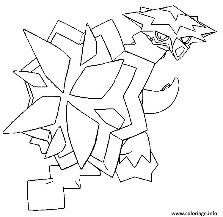 Dessin Boumata pokemon soleil lune Coloriage Gratuit à Imprimer