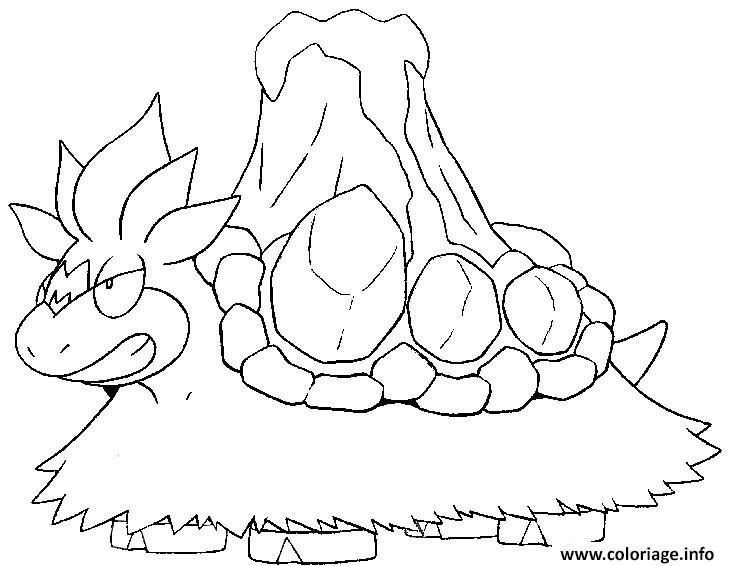 Dessin pokemon mega evolution Camerupt Coloriage Gratuit à Imprimer